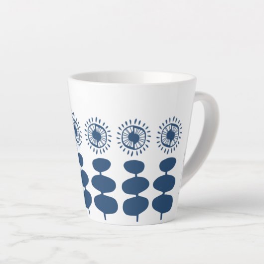 True Blue Sunny Stems Latte Mok (Rechterhoek)