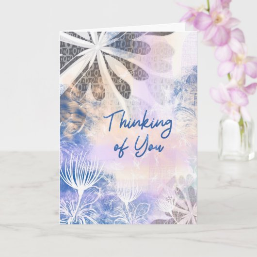 True Blue – Watercolor Floral Encouragement Kaart (Orchidee)