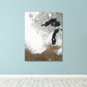 True-Color-beeld van sneeuw Canvas Afdruk (Insitu (Houten vloer))