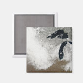 True-Color-beeld van sneeuw Magneet (Voorkant / Achterkant)