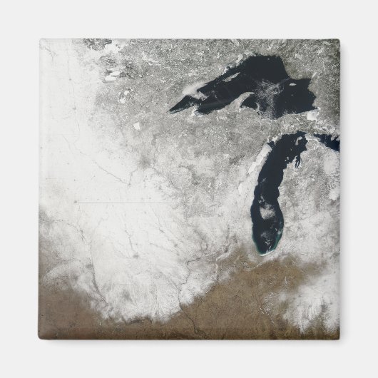 True-Color-beeld van sneeuw Magneet (Voorkant)