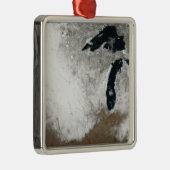 True-Color-beeld van sneeuw Metalen Ornament (Rechts)