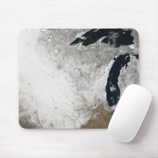 True-Color-beeld van sneeuw Muismat (Met muis)