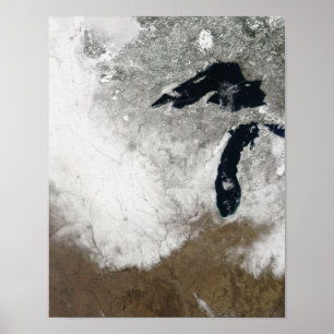 True-Color-beeld van sneeuw Poster