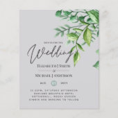 True Color GREENERY Budget Trouw Uitnodigingen (Voorkant)