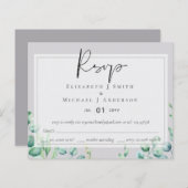 True Color GREENERY Eucalyptus RSVP-kaarten (Voorkant / Achterkant)