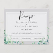 True Color GREENERY Eucalyptus RSVP-kaarten (Voorkant)