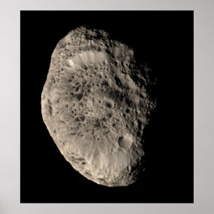 True color mosaic of Saturn's moon Hyperion Poster