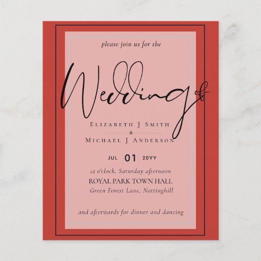 True Color Script Typography Budget Wedding (Voorkant)