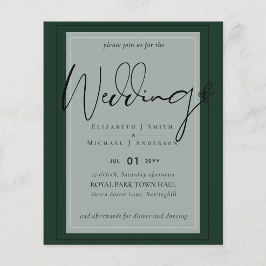 True Color Script Typography Budget Wedding (Voorkant)