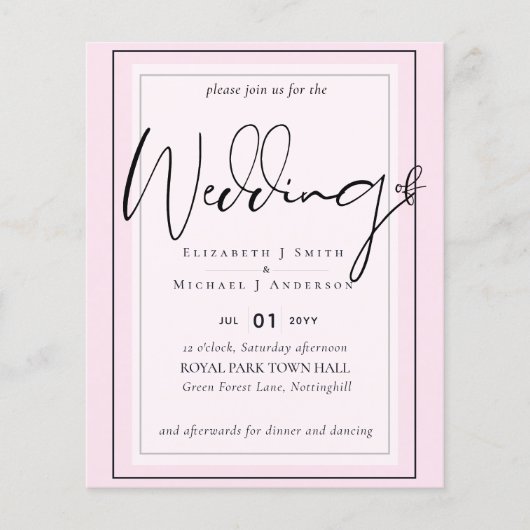 True Color Script Typography Budget Wedding (Voorkant)