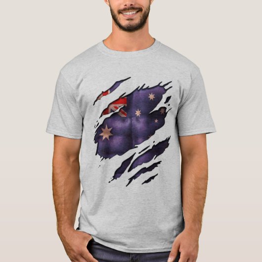 True Colors Aussie Flag Tear T-shirt (Voorkant)