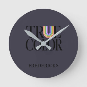 True Colors Editorial Aangepast Lettertypeontwerp Ronde Klok