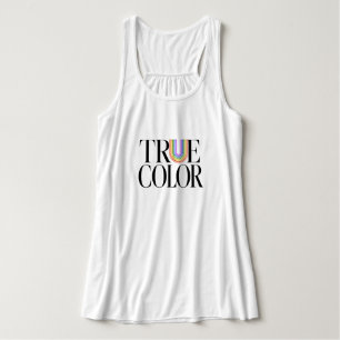 True Colors Editorial Aangepast Lettertypeontwerp Tanktop