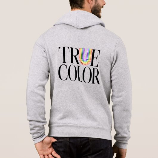 True Colors Editoriale Modetypografie Ontwerp Hoodie (Achterkant)