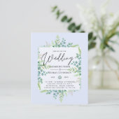 True Colors GREENERY Modern Budget Wedding nodigt  (Staand voorkant)