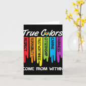 True Colors Heart Puzzle Inspirerend Autism Awar Kaart (Gele Bloem)