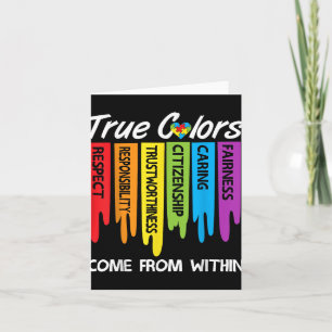 True Colors Heart Puzzle Inspirerend Autism Awar Kaart