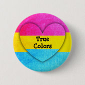 True Colors Pansexual Flag Button (Voorkant)