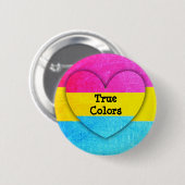 True Colors Pansexual Flag Button (Voorkant /achterkant)