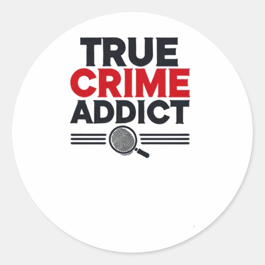 True Crime Addict Sticker (Voorkant)