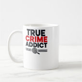 True Crime Addict Sticker Koffiemok (Links)