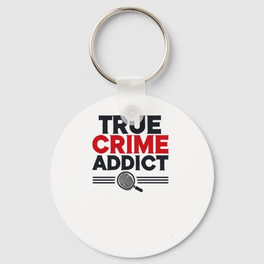 True Crime Addict Sticker Sleutelhanger (Voorkant)