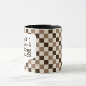 True Crime & Coffee Bold Brown Checkered Mug  Mok (Midden)