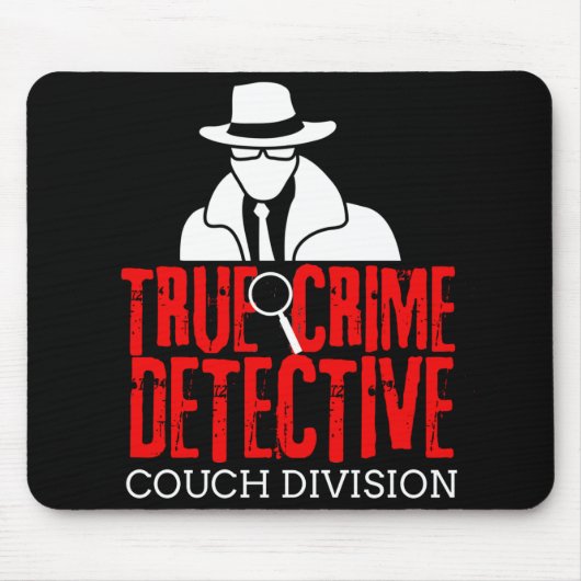 True Crime Detective Couch Afdeling Funny Gift Muismat (Voorkant)