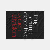 True Crime Detective Couch Di Fun Crime Fan Introv Fleece Deken (Voorkant (Horizontaal))