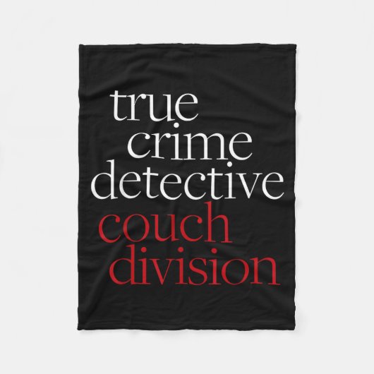 True Crime Detective Couch Di Fun Crime Fan Introv Fleece Deken (Voorkant)
