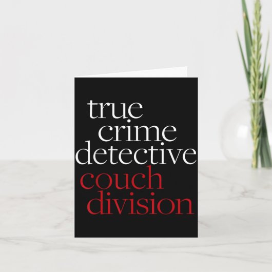 True Crime Detective Couch Di Fun Crime Fan Introv Kaart (Voorkant)