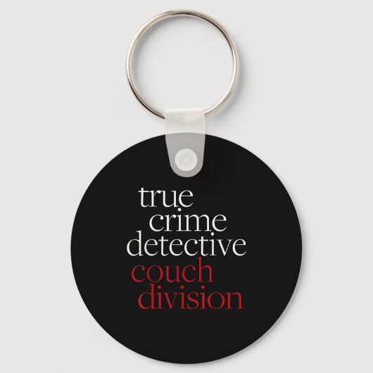 True Crime Detective Couch Di Fun Crime Fan Introv Sleutelhanger (Voorkant)