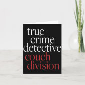 True Crime Detective Couch Di  Kaart (Voorkant)