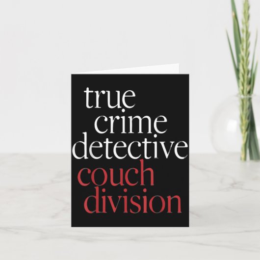True Crime Detective Couch Di Kaart (Voorkant)