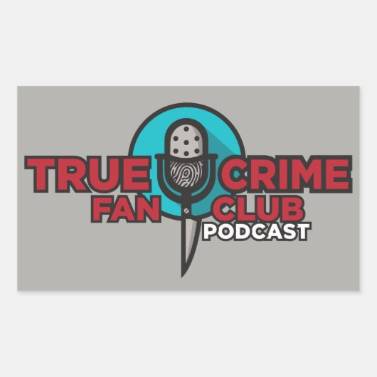 True Crime Fan Club Sticker! Rechthoekige Sticker (Voorkant)