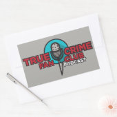 True Crime Fan Club Sticker! Rechthoekige Sticker (Envelop)