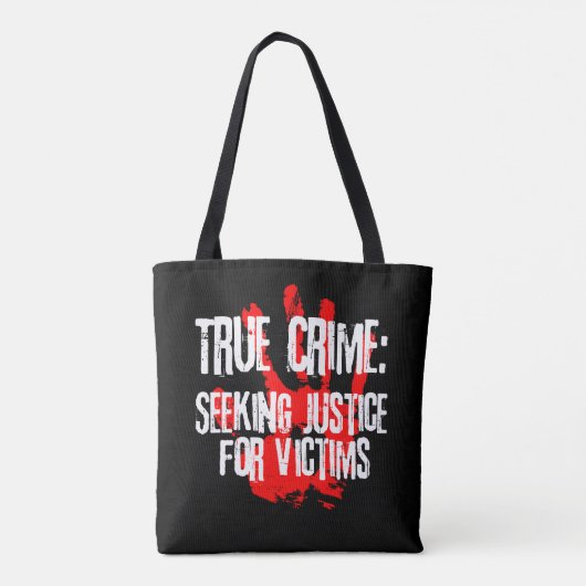 True Crime Fan Gift Tote Bag (Achterkant)