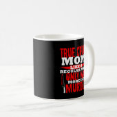 True Crime Fan Junkie Addict Funny Mam Gift Shows Koffiemok (Voorkant rechts)