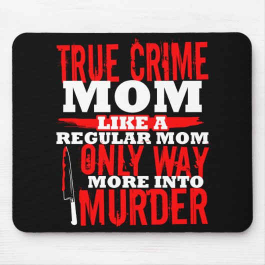 True Crime Fan Junkie Addict Funny Mam Gift Shows Muismat (Voorkant)