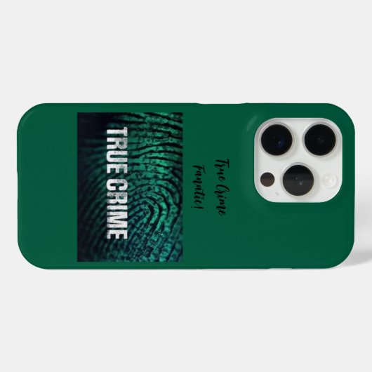 True Crime Fanatic iPhone-zaak Case-Mate iPhone Case (Achterkant (horizontaal))