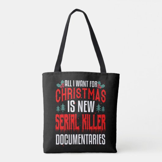 True Crime Funny-kerstcadeau Tote Bag (Achterkant)