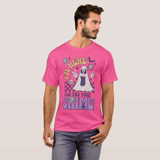 True Crime Ghost T-shirt Design - Spooky Schattige (Voorkant volledig)