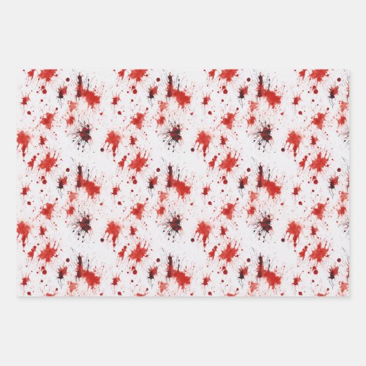 True Crime Horror Pattern Inpakpapier Vel (Voorkant 2)