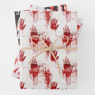 True Crime Horror Pattern Inpakpapier Vel