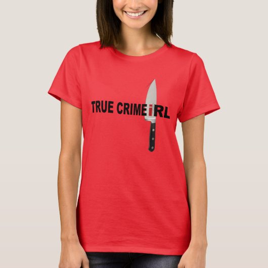 True Crime IRL KnifeTshirt T-shirt (Voorkant)