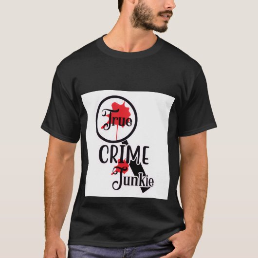 True Crime Junkie Heren T-Shirt (Voorkant)