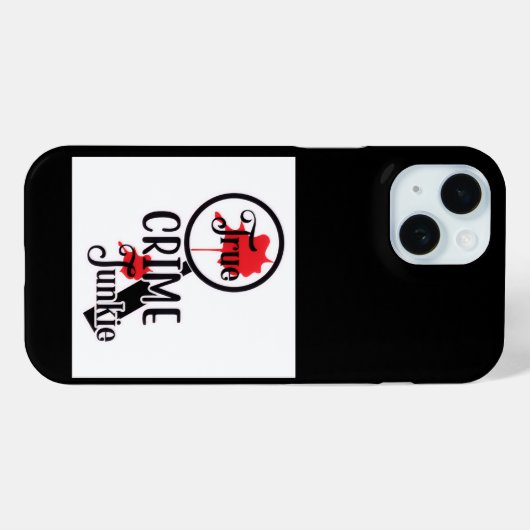 True Crime Junkie iPhone Case (Achterkant (horizontaal))