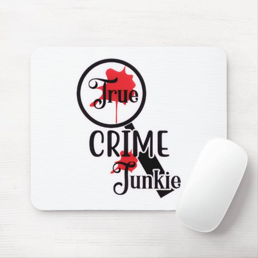 True Crime Junkie Mouse Pad Muismat (Met muis)