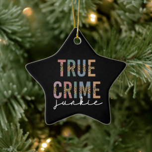 True Crime Junkie Shows van moordcriminaliteit L Keramisch Ornament